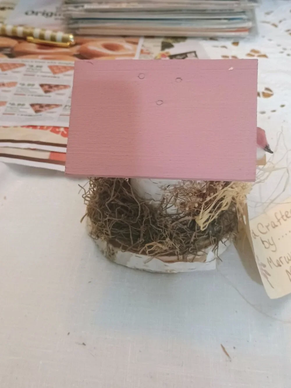 Handcrafted rustic birdhouse small
